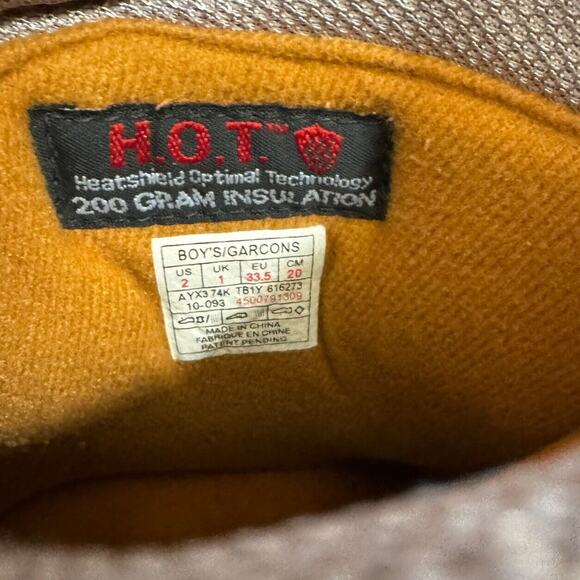 The North Face Winter Snow Boots Youth 2 Garcons Brown Insulation Round Toe - Picture 9 of 10